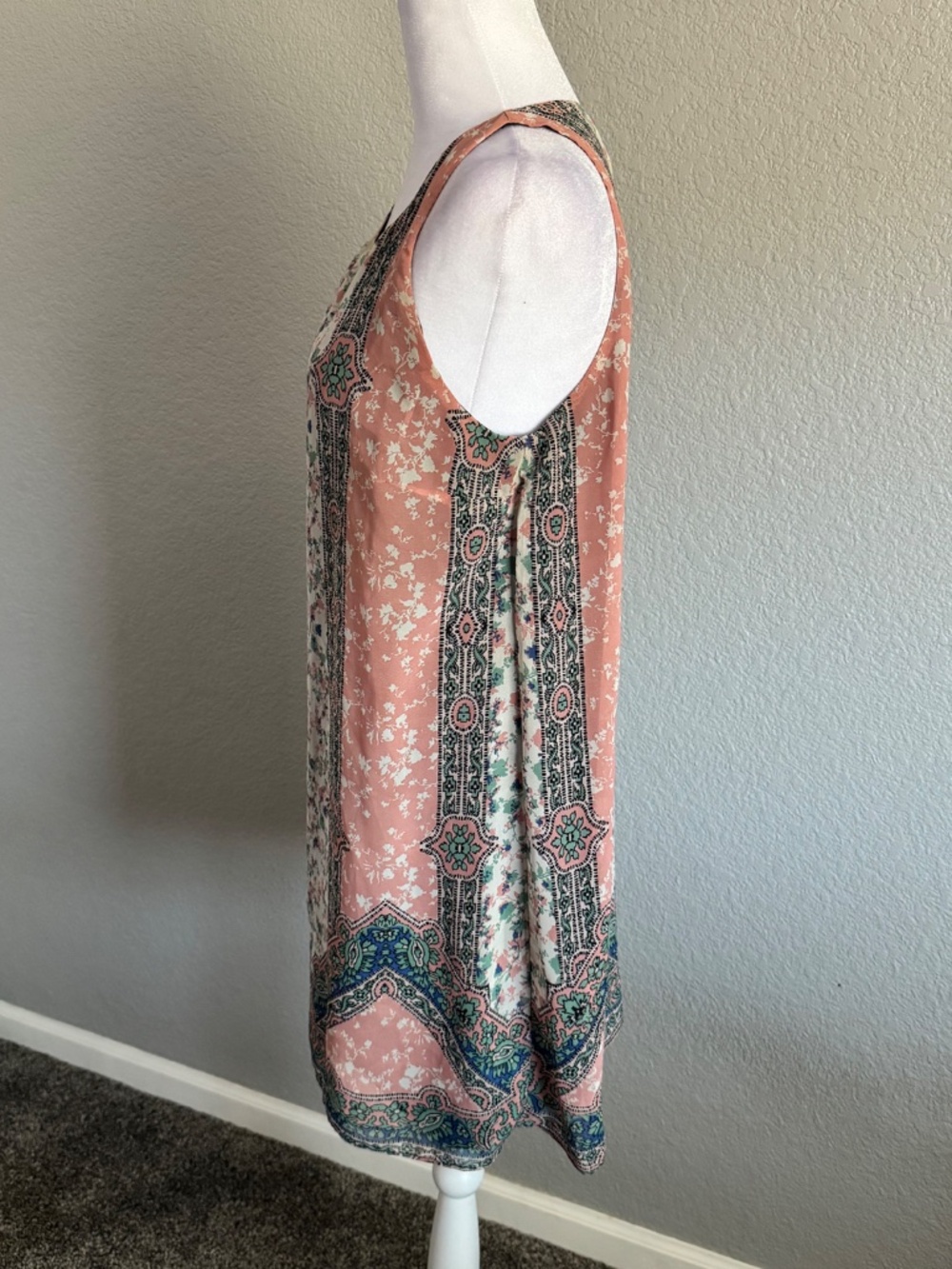 Bohemian Sleeveless Sheath Dress. Size Large - Picture 3 of 6